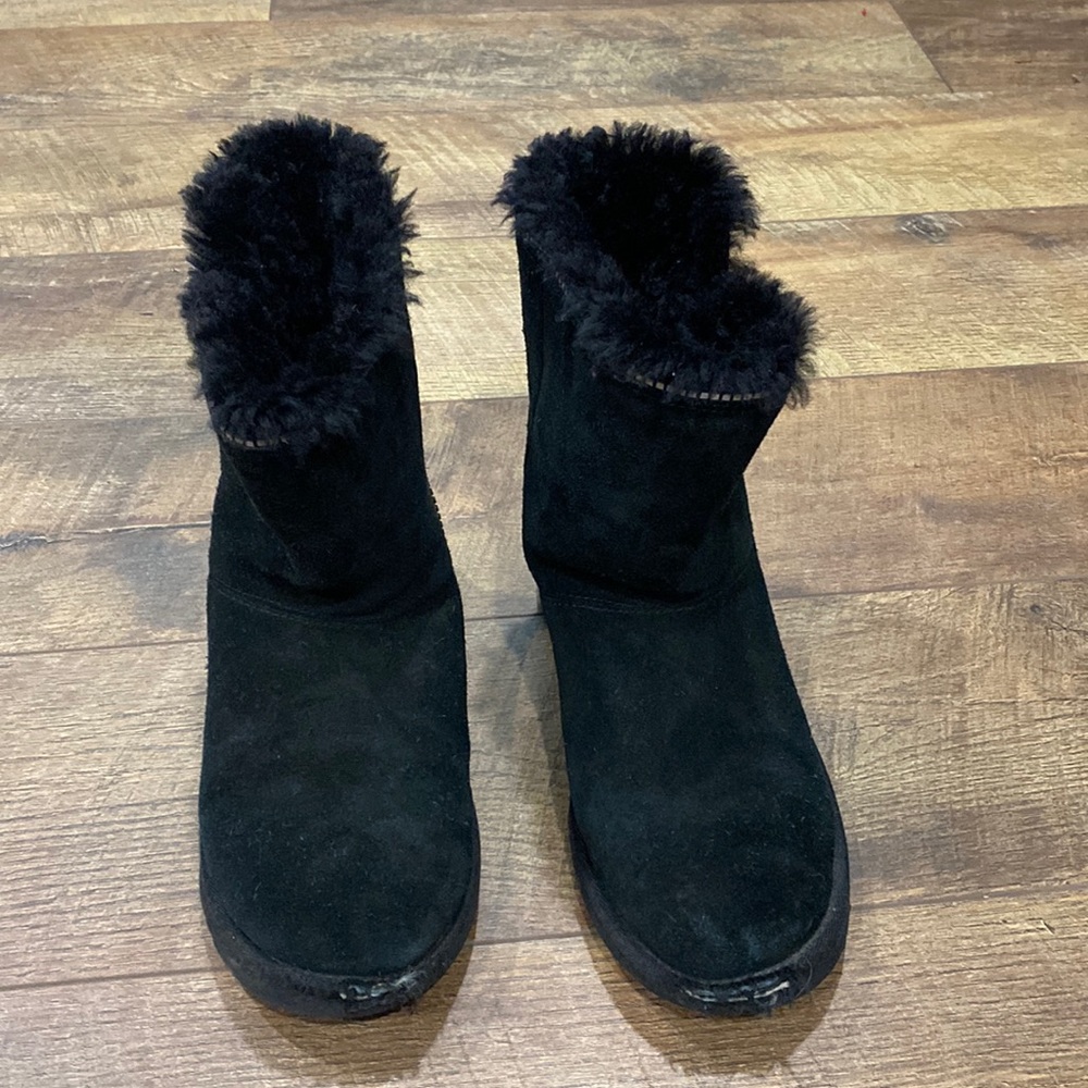 Adorable girls black UGG boots.